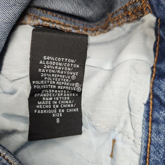 1822 Denim Jeans Women's 8P Blue Carpenter High Rise Stretch Denim Pants - Picture 12 of 15